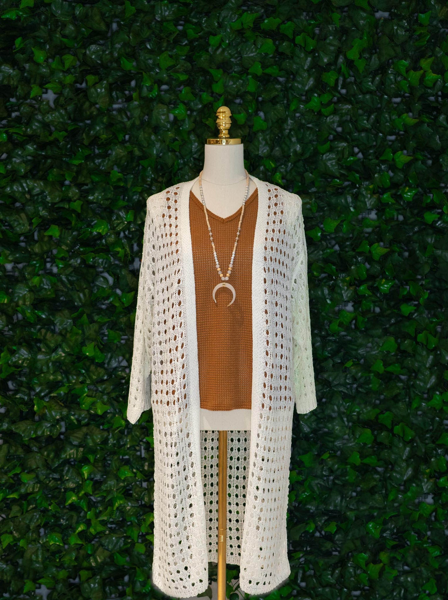 V-Neck Knit Tank Meerkat