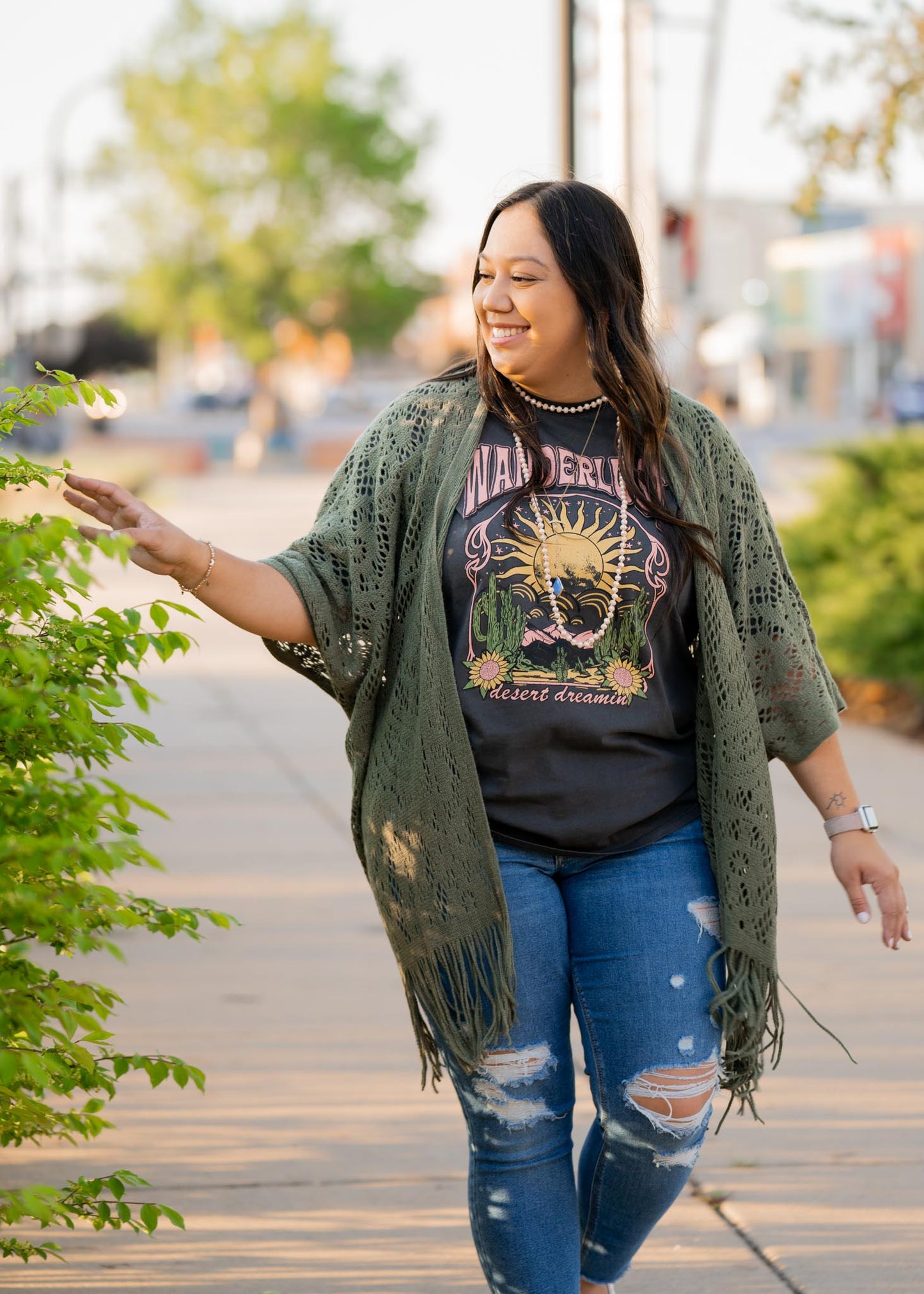 Wanderlust Charcoal Graphic Tee