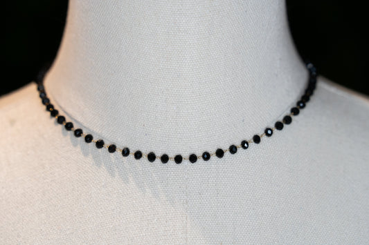 Beaded Choker Necklace Black